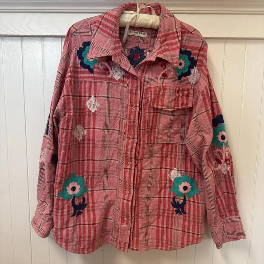 Free People Sashiko Embroidered
Button-Up Shirt - Picture 3 of 4